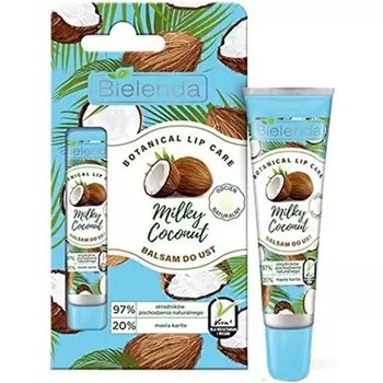 Botanical Lip Care Бальзам для губ с молочным кокосом 10 г, Bielenda