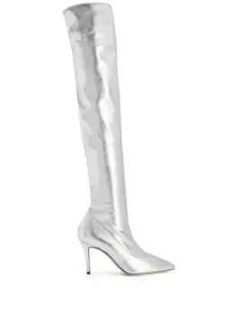Ботфорты Felicity 90 Giuseppe Zanotti, серебяный