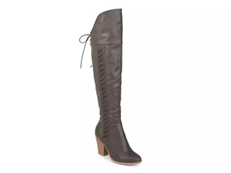 Ботфорты Journee Collection Spritz до колена, серый