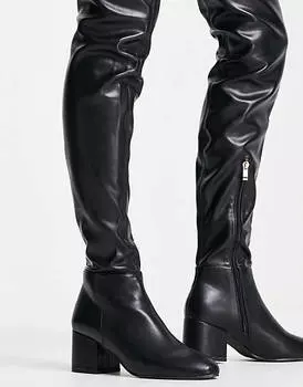 Ботфорты Urban Revivo из черной искусственной кожи