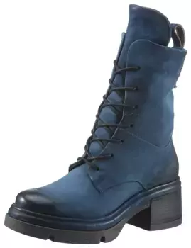 Ботильоны A.S.98 на шнуровке "EASY" с гибкой проволокой на клапане, синий