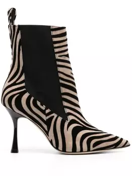 Ботильоны Alena 92 на каблуке Giuliano Galiano, нейтральный цвет