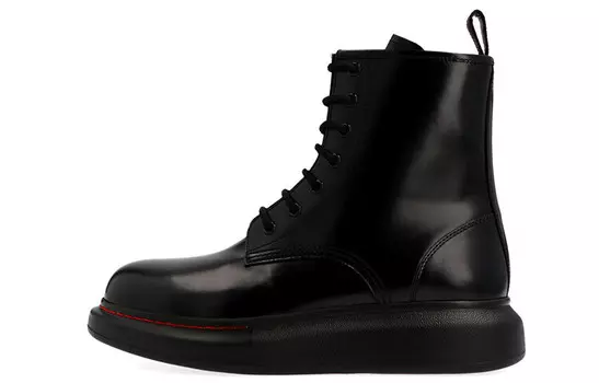 Ботильоны Alexander Mcqueen на платформе, черный / красный