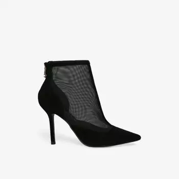 Ботильоны Allure на каблуке из сетки и замши Carvela, черный