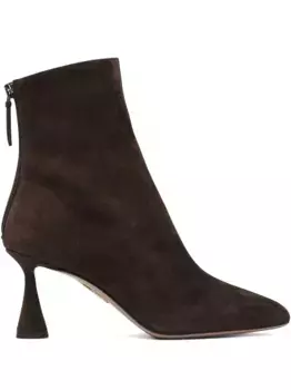 Ботильоны Amore из замши 75 мм Aquazzura, коричневый