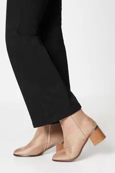 Ботильоны Andrea на блочном каблуке Dorothy Perkins, бежевый