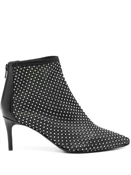 Ботильоны Anna F. 65 мм, украшенные кристаллами, черный