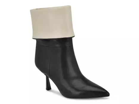 Ботильоны Bayli Foldover Bootie Nine West, цвет black_boneleather_synthetic