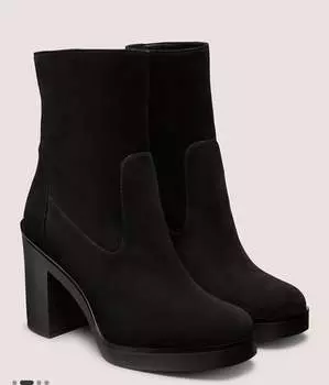 Ботильоны Bethenny 80 Zip Bootie черного цвета Stuart Weitzman