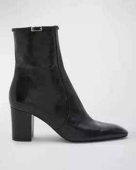 Ботильоны Betty из овечьей кожи с пряжкой Saint Laurent, цвет Nero