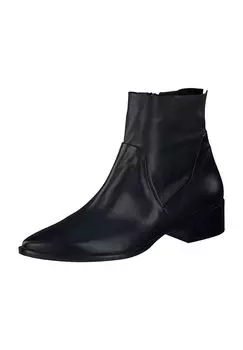 Ботильоны, блочный каблук, кожа, женские paul green, черный