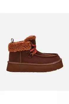 Ботильоны - Бордовый - На плоской подошве UGG, бордовый