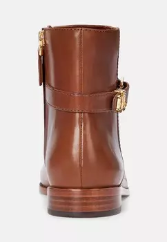 Ботильоны BROOKE BURNISHED LEATHER BOOTIE Ralph Lauren, цвет Deep Saddle Tan