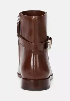 Ботильоны BROOKE BURNISHED LEATHER BOOTIE Ralph Lauren, темно-коричневый
