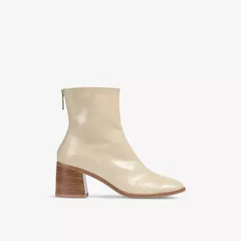 Ботильоны Camila из жатой лакированной кожи Lk Bennett, экрю