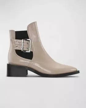 Ботильоны Челси с переработанной пряжкой Ganni, цвет Taos Taupe