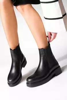 Ботильоны - Черный - На плоской подошве Marjin, черный