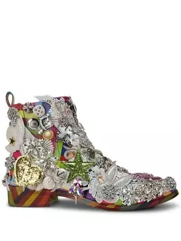 Ботильоны Comme Des Garons с аппликацией, серебряный