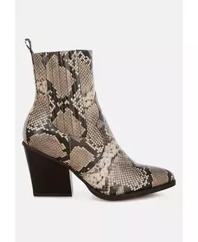 Ботильоны Cornus Snake Print London Rag, зеленый