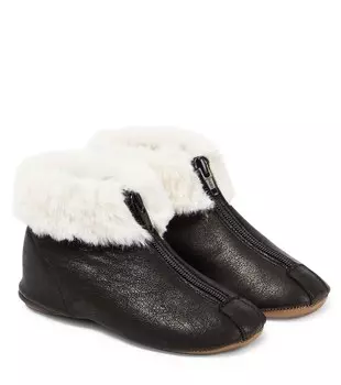 Ботильоны Dash с отделкой из искусственного меха PP, черный