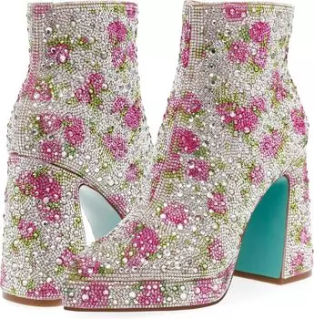 Ботильоны Della Blue by Betsey Johnson, цвет Rhinestone Floral