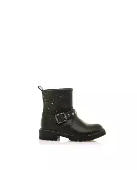 Ботильоны для девочек в байкерском стиле со звездами Mustang, черный