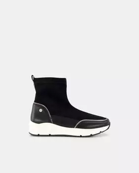 Ботильоны для девочки из эластичной замши с внутренней застежкой-молнией Xti, черный