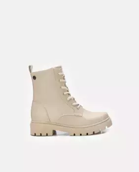 Ботильоны для девочки на шнуровке и боковой молнии Xti, бежевый