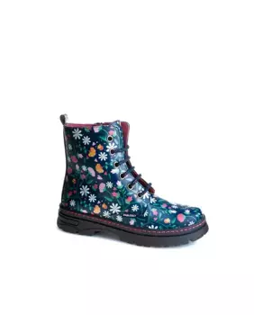 Ботильоны для девочки на шнуровке и молнии Pablosky, синий