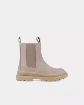 Ботильоны для девочки с застежкой-молнией и однотонным принтом Garvaln, цвет Camel