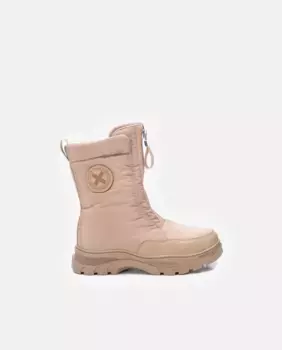 Ботильоны для девочки стеганые на центральной молнии Xti, бежевый