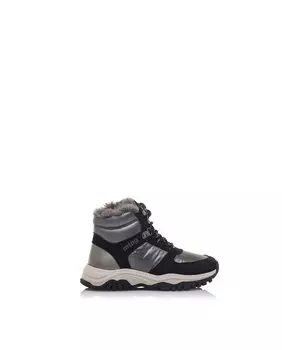 Ботильоны для девочки в спортивном стиле с металлическими деталями Mustang, серебро