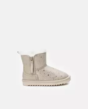 Ботильоны для девочки золотистого цвета на молнии Xti, золотой