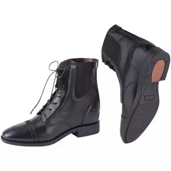 Ботильоны для верховой езды со шнурками BELFORT кожаные черные ELT, черный