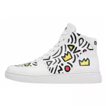 Ботильоны DOGO "Женские женские ботинки Ace Abstract Outline белые веганские женские ботинки /", Веган, белый