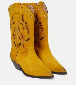 Ботильоны duerto из замши Isabel Marant, желтый