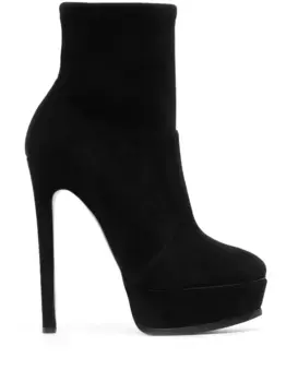 Ботильоны Flora 140 на платформе Casadei, черный