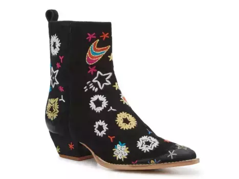 Ботильоны Free People Bowers, замша с разноцветной небесной строчкой