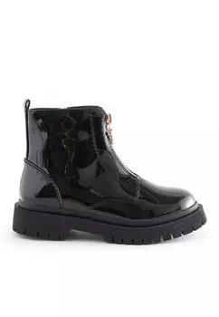 Ботильоны FRONT CHUNKY Next, цвет black patent