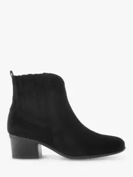 Ботильоны Gabor Kristin Wide Fit Suede Mini Western, черный