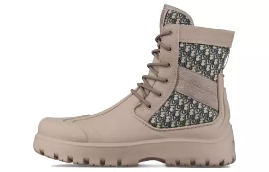 Ботильоны Garden Lace Up Ankle Boots Brown Rubber Dior