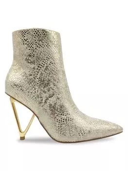 Ботильоны Gia с леопардовым принтом Lady Couture, золото