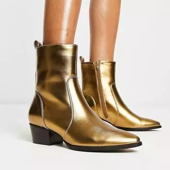 Ботильоны Glamorous Ankle Western, золотой