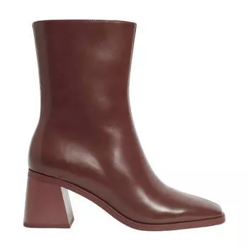 Ботильоны H&amp;M Imitation Patent Leather Ankle, коричневый