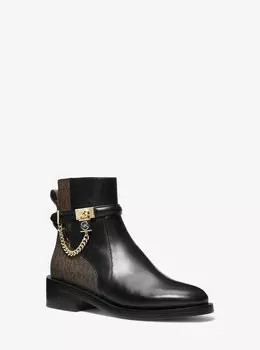 Ботильоны Hamilton из кожи с украшением и логотипом Michael Kors, черный
