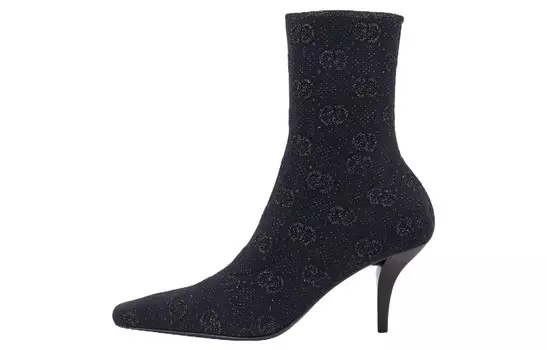 Ботильоны Interlocking-G 75 мм вязаные Gucci