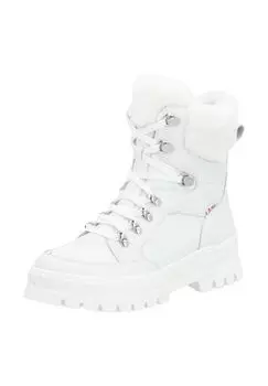 Ботильоны из гладкой кожи Rieker, белый