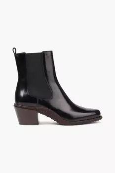 Ботильоны из глянцевой кожи TOD'S, черный