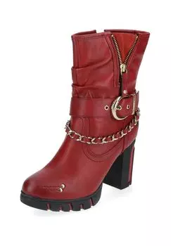 Ботильоны из искусственной кожи MUSTANG, красный