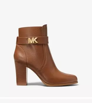 Ботильоны из искусственной шагреневой кожи Michael Michael Kors Jilly Faux Pebbled Leather, коричневый